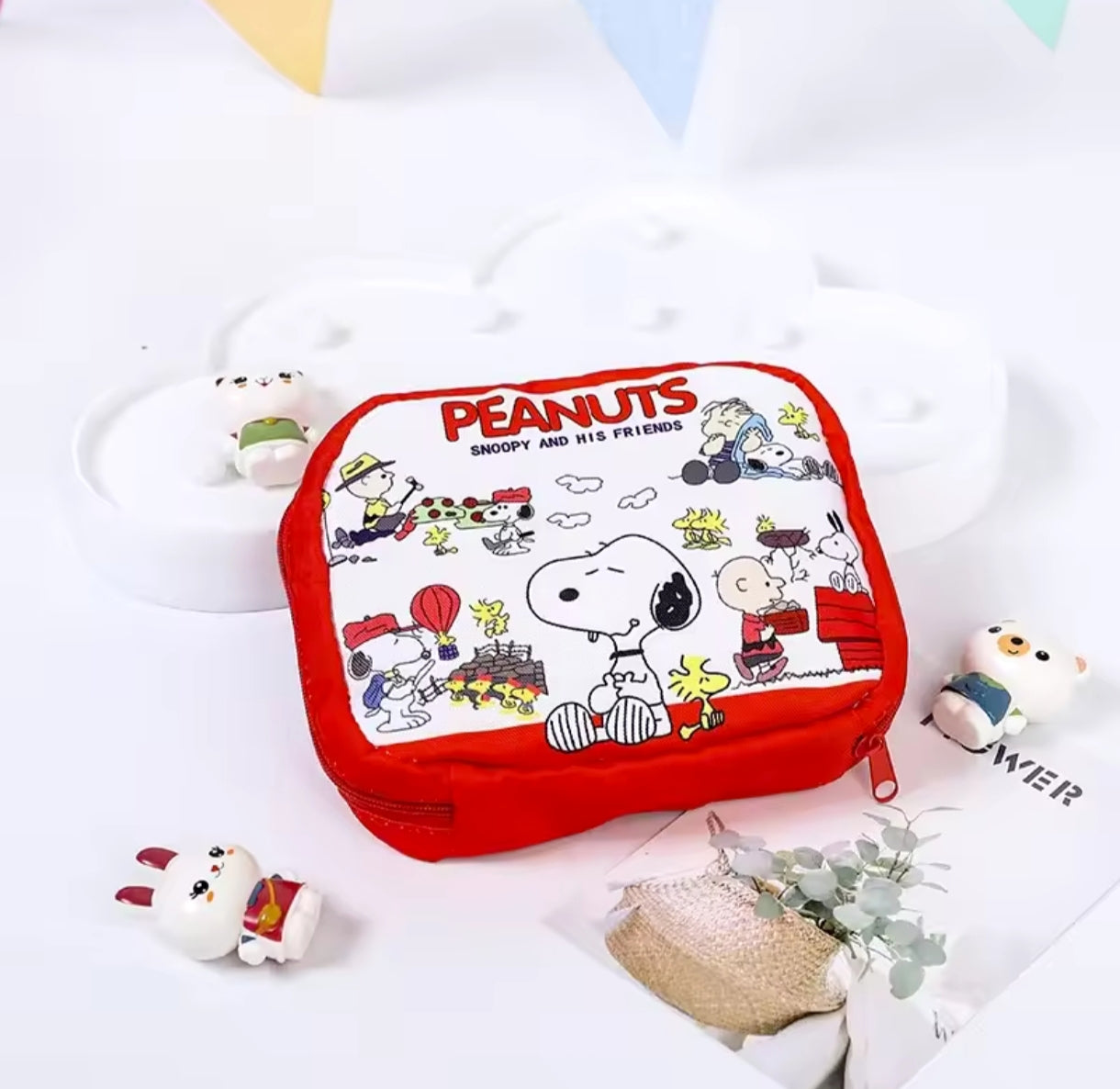 Bolsito cuadrado diseño Perrito Snoopy