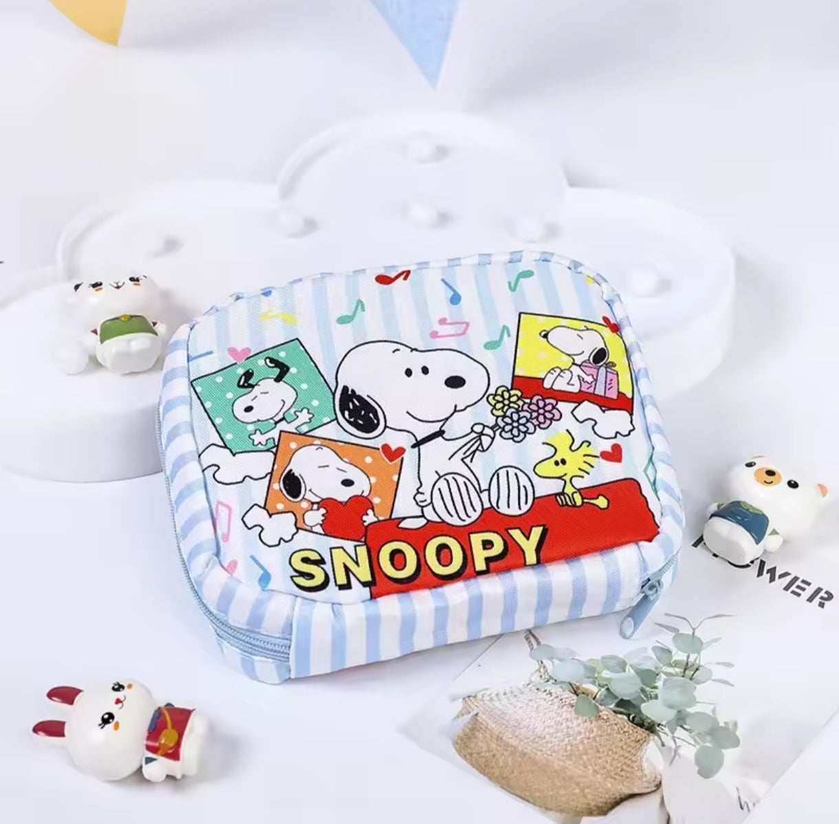 Bolsito cuadrado diseño Perrito Snoopy