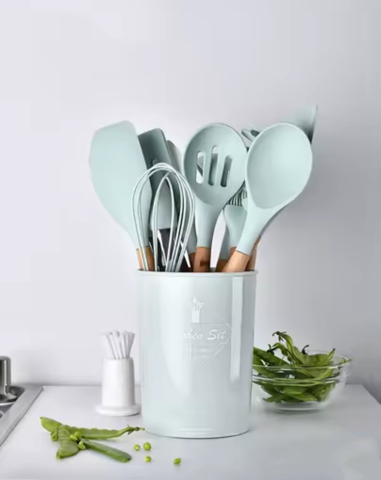 Set 12 Pcs Utensilios de Cocina de Silicona