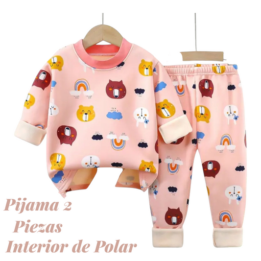 Pijama 2 Piezas Interior de Polar Niñas